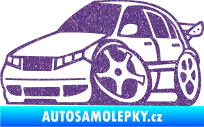 Samolepka Škoda Fabia 001 karikatura levá Ultra Metalic fialová