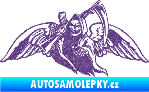 Samolepka Smrtka 016 levá s křídly a kosou Ultra Metalic fialová