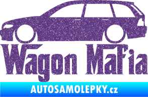 Samolepka Wagon Mafia 002 nápis s autem Ultra Metalic fialová