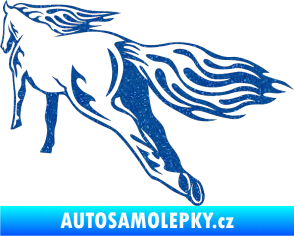 Samolepka Animal flames 009 levá kůň Ultra Metalic modrá