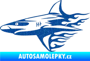 Samolepka Animal flames 031 levá žralok Ultra Metalic modrá