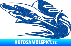 Samolepka Animal flames 037 levá žralok Ultra Metalic modrá