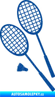 Samolepka Badminton rakety levá Ultra Metalic modrá