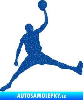 Samolepka Basketbal 016 pravá Ultra Metalic modrá