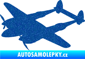 Samolepka Bombardovací letoun Lockheed  P38 lighting levá Ultra Metalic modrá
