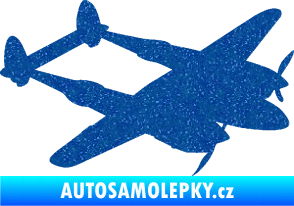 Samolepka Bombardovací letoun Lockheed  P38 lighting pravá Ultra Metalic modrá