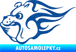 Samolepka Buldočák levá hlava buldoka Ultra Metalic modrá