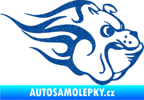 Samolepka Buldočák pravá hlava buldoka Ultra Metalic modrá