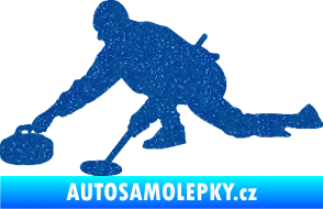 Samolepka Curling 003 levá Ultra Metalic modrá