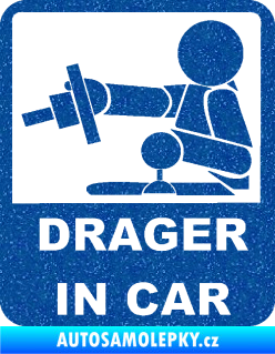 Samolepka Drager in car 004 Ultra Metalic modrá