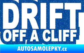 Samolepka Drift off a cliff Ultra Metalic modrá