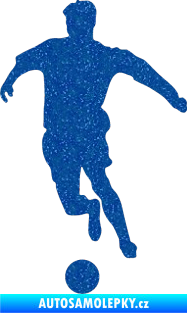 Samolepka Fotbalista 009 levá Ultra Metalic modrá