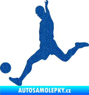 Samolepka Fotbalista 023 levá Ultra Metalic modrá