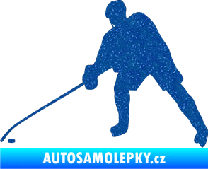 Samolepka Hokejista 002 levá Ultra Metalic modrá