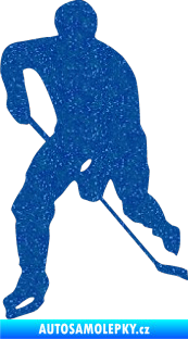 Samolepka Hokejista 022 levá Ultra Metalic modrá