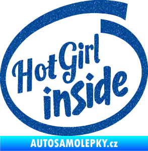 Samolepka Hot girl inside Ultra Metalic modrá