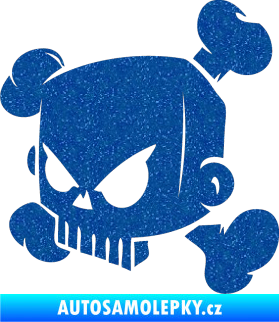Samolepka Kenblock lebka plná levá Ultra Metalic modrá