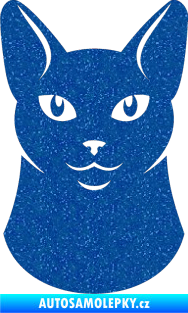 Samolepka Kočka 005 levá Ultra Metalic modrá