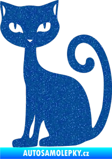 Samolepka Kočka 009 levá Ultra Metalic modrá