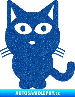 Samolepka Kočka 034 levá Ultra Metalic modrá