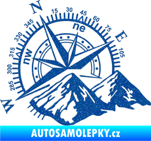 Samolepka Kompas 002 levá hory Ultra Metalic modrá