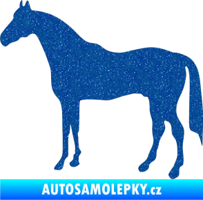 Samolepka Kůň 004 levá Ultra Metalic modrá