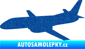 Samolepka Letadlo 004 levá Ultra Metalic modrá