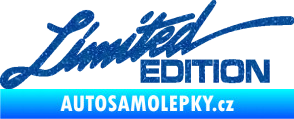 Samolepka Limited edition 011 nápis Ultra Metalic modrá
