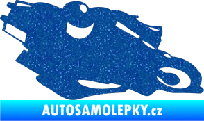 Samolepka Motorka 007 pravá silniční motorky Ultra Metalic modrá