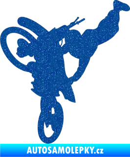 Samolepka Motorka 032 levá motokros freestyle Ultra Metalic modrá