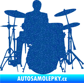 Samolepka Music 009 pravá hráč na bicí Ultra Metalic modrá