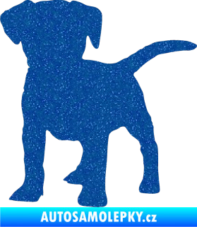 Samolepka Pes 056 levá štěně Ultra Metalic modrá