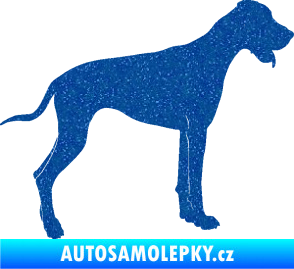 Samolepka Pes 086 pravá Doga Ultra Metalic modrá