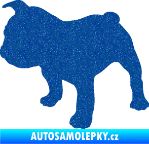 Samolepka Pes 108 levá Francouzský buldoček Ultra Metalic modrá