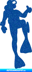 Samolepka Potápěč 001 pravá Ultra Metalic modrá