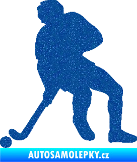 Samolepka Pozemní hokej 001 levá Ultra Metalic modrá