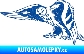 Samolepka Predators 094 levá sova Ultra Metalic modrá