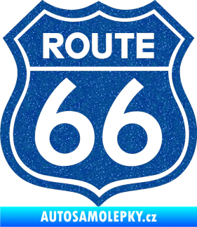 Samolepka Route 66 - jedna barva Ultra Metalic modrá