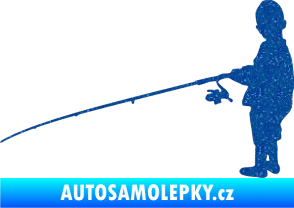 Samolepka Rybář 009 levá Ultra Metalic modrá