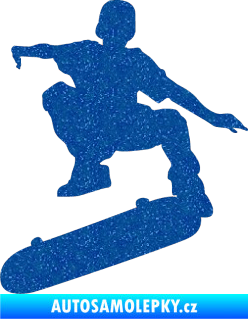Samolepka Skateboard 004 levá Ultra Metalic modrá