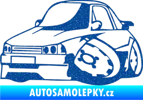 Samolepka Škoda 120 karikatura levá Ultra Metalic modrá