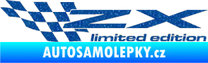 Samolepka ZX limited edition levá Ultra Metalic modrá