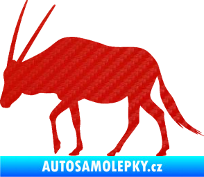 Samolepka Antilopa 001 levá 3D karbon červený