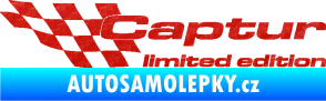 Samolepka Captur limited edition levá 3D karbon červený