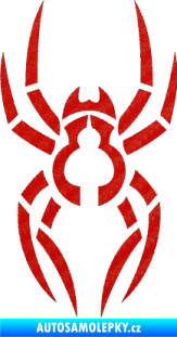 Samolepka Pavouk 006 3D karbon červený