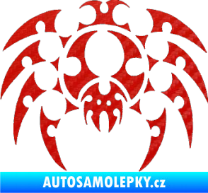 Samolepka Pavouk 012 3D karbon červený