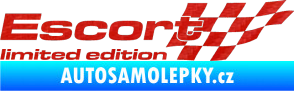 Samolepka Escort limited edition pravá 3D karbon červený