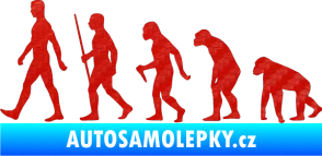 Samolepka Evoluce 001 levá 3D karbon červený