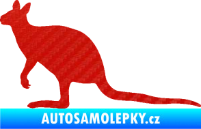 Samolepka Klokan 003 levá 3D karbon červený
