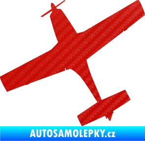 Samolepka Letadlo 003 levá 3D karbon červený